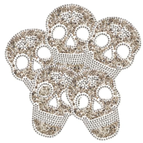 AKOOSY 5 Stück Bestickte Schädel Patches mit Strass Vielseitige Aufnäher zum Aufbügeln und Aufnähen Transparente Graue Back Patches für Kleidung Schuhe Rucksäcke DIY Reparatur und AKOOSY 5 Stück Bestickte Schädel Patches mit Strass Vielseitige Aufnäher zum Aufbügeln und Aufnähen Transparente Graue Back Patches für Kleidung Schuhe Rucksäcke DIY Reparatur und von AKOOSY