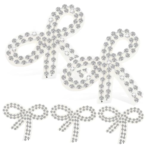 AKOOSY 5 Stück Glitzernde Schleifen Patches mit Strass für Kleidung Hüte Taschen und Accessoires Funkelnde Applikationen zur Verschönerung und Reparatur von Textilien AKOOSY 5 Stück Glitzernde Schleifen Patches mit Strass für Kleidung Hüte Taschen und Accessoires Funkelnde Applikationen zur Verschönerung und Reparatur von Textilien von AKOOSY