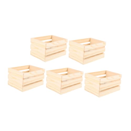 AKOOSY 5 Stück Miniatur-puppenhaus-zubehör, Kleine Holz-mini-kisten Für Diy-, Kleines Obstkorb-modell Für Puppenhaus-miniatur-zubehör AKOOSY 5 Stück Miniatur-puppenhaus-zubehör, Kleine Holz-mini-kisten Für Diy-, Kleines Obstkorb-modell Für Puppenhaus-miniatur-zubehör von AKOOSY