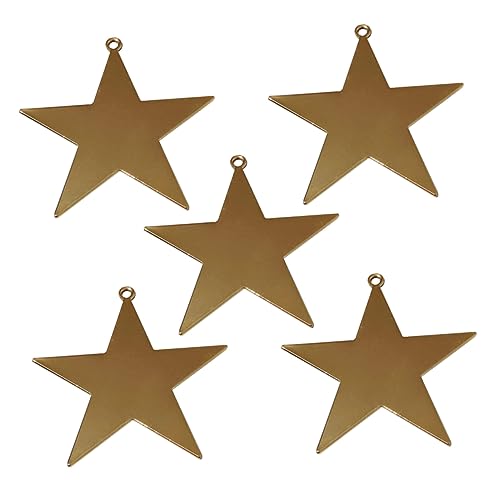 AKOOSY 5 Stück Ohrringzubehör Mit Fünfzackigen Sternen Pentagramm-ohrring-anhänger Anhänger Zur Schmuckherstellung Zubehör Für Pentagrammohrringe Golden von AKOOSY