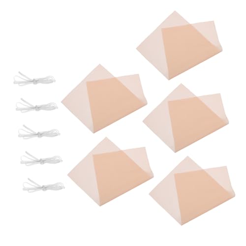 AKOOSY 5 Stück Teiliges Bjd Perückennetz Dehnbarer Feiner Netzliner für Puppenköpfe Schützendes Hautfarbenes Innennetz mit Weißem Gummiband für DIY Puppenhaar-styling und Modifikationen von AKOOSY