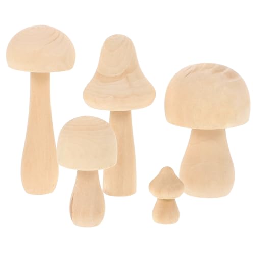 AKOOSY 5 Stück Teiliges Holzpilz DIY Bastelset für Kreative Malpilze Holzfiguren für Garten Party Wohnraumgestaltung AKOOSY 5 Stück Teiliges Holzpilz DIY Bastelset für Kreative Malpilze Holzfiguren für Garten Party Wohnraumgestaltung von AKOOSY