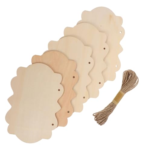 AKOOSY 5 Stück Teiliges Holzschilder Groß mit Juteseil Unvollendete Hängende Holztafeln Blanko Holzplaketten für Diy-bemalung Gravur Tür Wanddekoration AKOOSY 5 Stück Teiliges Holzschilder Groß mit Juteseil Unvollendete Hängende Holztafeln Blanko Holzplaketten für Diy-bemalung Gravur Tür Wanddekoration von AKOOSY