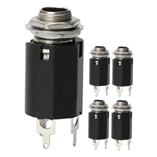 AKOOSY 5 Stück Teiliges Metall Gitarren Einbaubuchsen Langlebig Professionell mit Schrauben für Elektrische Gitarren Musikinstrumentenzubehör Einfache Montage AKOOSY 5 Stück Teiliges Metall Gitarren Einbaubuchsen Langlebig Professionell mit Schrauben für Elektrische Gitarren Musikinstrumentenzubehör Einfache Montage von AKOOSY