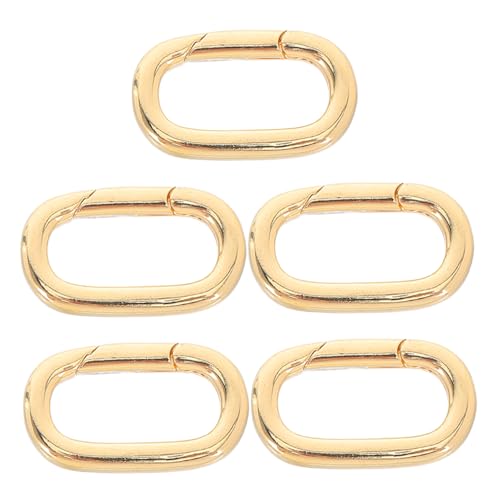 AKOOSY 5 Stück Teiliges Ovales Karabiner Goldbeschichtet Kupfer Schmuckverbinder für Halsketten Armbänder und Anhänger Federklammern Leicht Robust für DIY Schmuckherstellung AKOOSY 5 Stück Teiliges Ovales Karabiner Goldbeschichtet Kupfer Schmuckverbinder für Halsketten Armbänder und Anhänger Federklammern Leicht Robust für DIY Schmuckherstellung von AKOOSY