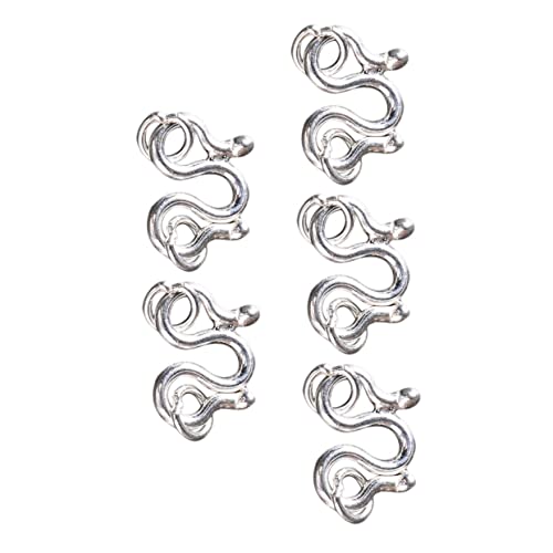 AKOOSY 5 Stück Teiliges S Haken Verschluss aus Schmuckverschluss für DIY Armbänder Langlebiger Rostfreier Kettenverbinder Leichtes Design für Schmuckherstellung von AKOOSY