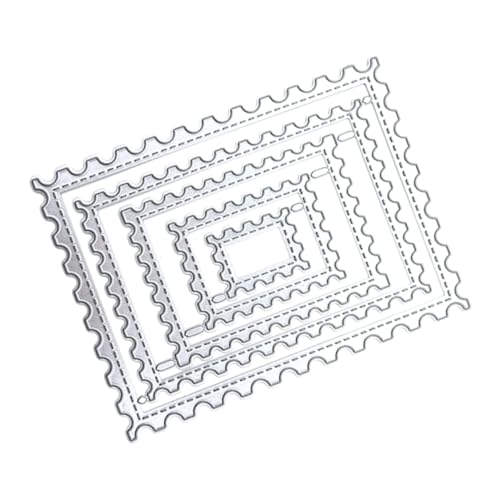 AKOOSY 5 Stück Teiliges Stanzformen Rechteckig Gewellt aus Robustem Carbonstahl Präzise Schneidevorlagen für Kartenherstellung Scrapbooking und Vielseitige Bastelprojekte in Silber AKOOSY 5 Stück Teiliges Stanzformen Rechteckig Gewellt aus Robustem Carbonstahl Präzise Schneidevorlagen für Kartenherstellung Scrapbooking und Vielseitige Bastelprojekte in Silber von AKOOSY