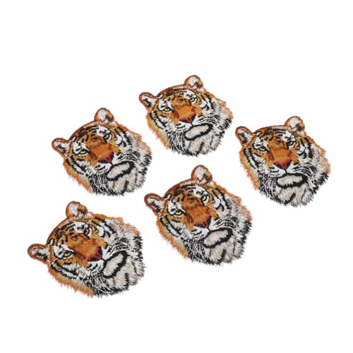 AKOOSY 5 Stück Tigerkopf Aufnäher zum Aufbügeln Bestickte Polyester Patches für Kleidung Jeans Rucksäcke und Taschen Einfache DIY Kleidung Reparatur und Dekorative Sticker AKOOSY 5 Stück Tigerkopf Aufnäher zum Aufbügeln Bestickte Polyester Patches für Kleidung Jeans Rucksäcke und Taschen Einfache DIY Kleidung Reparatur und Dekorative Sticker von AKOOSY