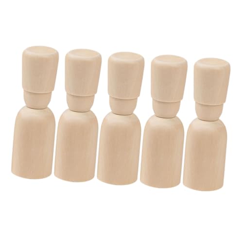 AKOOSY 5 Stück Unvollendete Holzfiguren zum Bemalen DIY Peg Dolls für Basteln und Kunstprojekte Natürliche Holzoptik als Kreativität AKOOSY 5 Stück Unvollendete Holzfiguren zum Bemalen DIY Peg Dolls für Basteln und Kunstprojekte Natürliche Holzoptik als Kreativität von AKOOSY