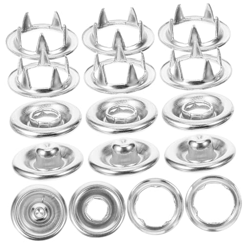 AKOOSY 50 Sätze Teiliges Metall Druckknopf Set ohne Nähen Langlebige Snap Fasteners für Kleidung DIY Robuste Kleidung Knöpfe für Taschen Kinderbekleidung Bastelprojekte von AKOOSY
