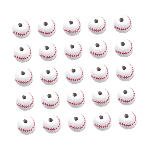AKOOSY 50 Stück DIY Baseball Perlen Holz Perlen für Armbänder und Langlebig Glatt und Einfach zu Verarbeiten für Kreative Schmuckherstellung AKOOSY 50 Stück DIY Baseball Perlen Holz Perlen für Armbänder und Langlebig Glatt und Einfach zu Verarbeiten für Kreative Schmuckherstellung von AKOOSY