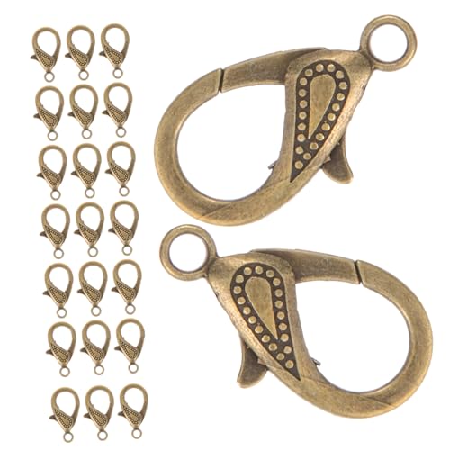 AKOOSY 50 Stück DIY Schmuck Karabinerverschlüsse aus Antikem Bronze für Armband Halskette Schmuckherstellung Einfache Befestigung Praktische Schmuckverbinder von AKOOSY