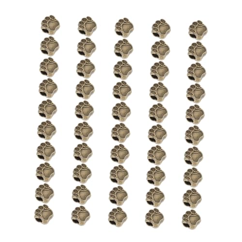 AKOOSY 50 Stück DIY Schmuckperlen Vintage Zinklegierung Bärentatzen Spacer Perlen für Armbänder und für Kreative Bastelprojekte und Dekorationen von AKOOSY