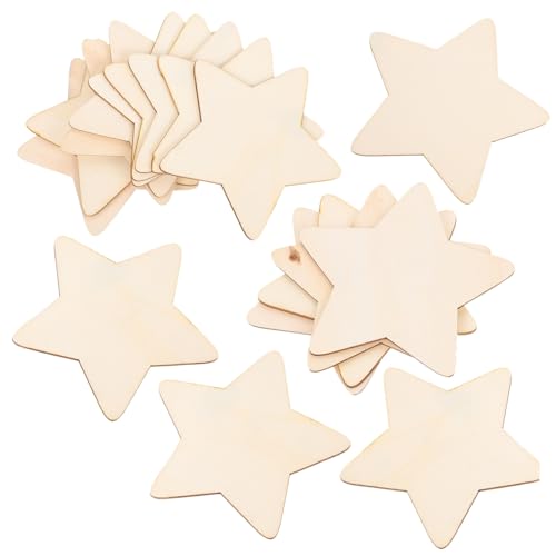 AKOOSY 50 Stück Fünfzackige Holzscheiben DIY Accessoire für Handgemalte Graffiti Holzchips Bastelmaterial für Kreative Kinderhandwerk AKOOSY 50 Stück Fünfzackige Holzscheiben DIY Accessoire für Handgemalte Graffiti Holzchips Bastelmaterial für Kreative Kinderhandwerk von AKOOSY