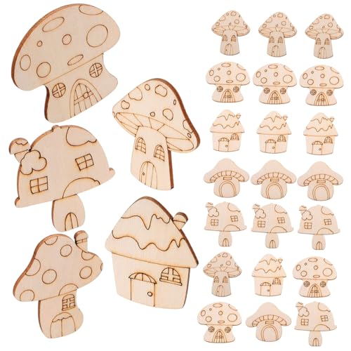 AKOOSY 50 Stück Große Holzpilz Scheiben DIY Bastelholz mit Glatter Oberfläche zum Bemalen und Dekorieren für Kreative Hängende Handwerksprojekte AKOOSY 50 Stück Große Holzpilz Scheiben DIY Bastelholz mit Glatter Oberfläche zum Bemalen und Dekorieren für Kreative Hängende Handwerksprojekte von AKOOSY