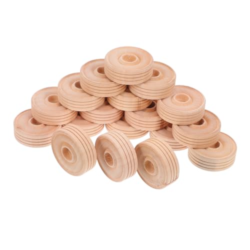 AKOOSY 50 Stück Runde Holzräder aus Massivem Holz Kleine DIY Bastelräder für Spielzeugzubehör Handgefertigte Holzmodelle Langlebige Bastelmaterialien für Puppenwagen und Wagenbau AKOOSY 50 Stück Runde Holzräder aus Massivem Holz Kleine DIY Bastelräder für Spielzeugzubehör Handgefertigte Holzmodelle Langlebige Bastelmaterialien für Puppenwagen und Wagenbau von AKOOSY