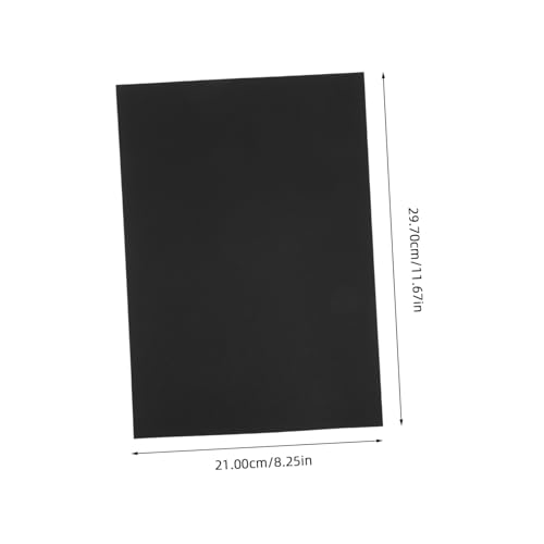 AKOOSY 50 Stück Schwarzer Karton M² Schwerer Tonkarton für DIY Basteln Scrapbooking Grußkarten Glatte Oberfläche Vielseitig Verwendbar Professioneller Finish von AKOOSY