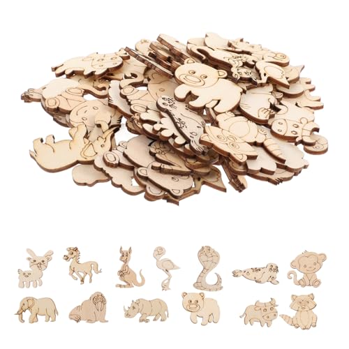 AKOOSY 50 Stück Unbehandelte Holzscheiben Tiermotiv Holz Ausschnitte Unfertige Holzteile zum Bemalen Basteln DIY Dekoration für Zuhause Party AKOOSY 50 Stück Unbehandelte Holzscheiben Tiermotiv Holz Ausschnitte Unfertige Holzteile zum Bemalen Basteln DIY Dekoration für Zuhause Party von AKOOSY