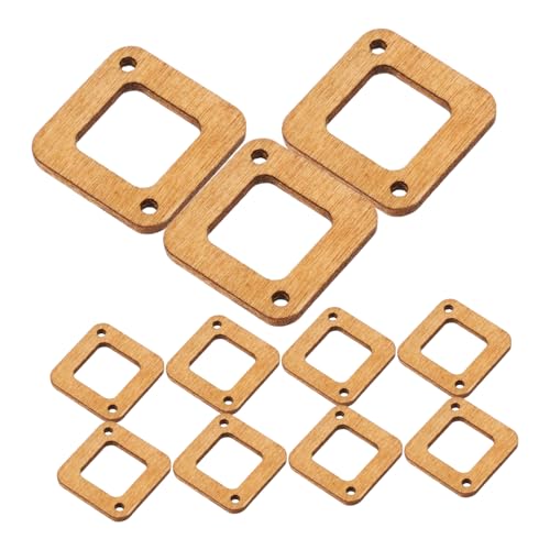 AKOOSY 50 Stück Unvollendete Holzohrringe DIY Zubehör Holz Earring Charms für Schmuckherstellung Bastelmaterial für Ohrstecker Ohrringe und Ohrclips Braun von AKOOSY