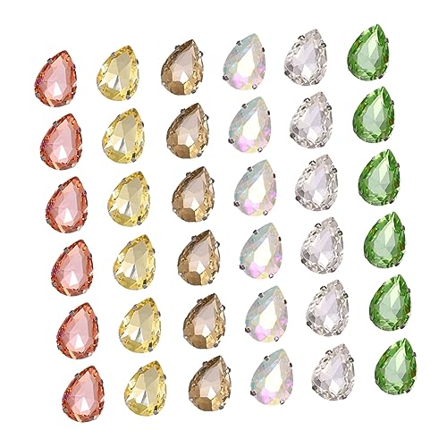 AKOOSY 50 Stück Wassertropfen Strass rhinestones glitzersteinchen hochstihl schmuck machen Kristallzubehör Anhänger für die Schmuckherstellung Strasssteine groß Nähen bunt Kristallklaue von AKOOSY