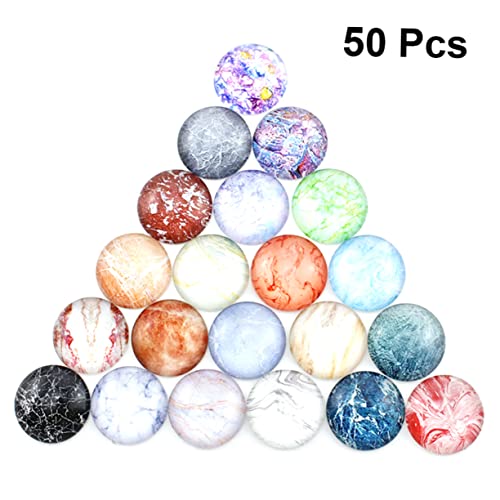 AKOOSY 50 Stück runder Aufkleber glasaufkleber zur Schmuckherstellung Cabochon Befleckt Marmorfliesenaufkleber Glasfleck glas aufkleber Bastelzubehör selber machen von AKOOSY