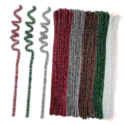 AKOOSY 500 Stück Metallic Pfeifenreiniger Biegsam Fuzzy Stems Eisen Draht Glitzer Basteldraht für Diy Dekorationen Buntes mit Farben Robust und Vielseitig für Schule Party Familienzeit AKOOSY 500 Stück Metallic Pfeifenreiniger Biegsam Fuzzy Stems Eisen Draht Glitzer Basteldraht für Diy Dekorationen Buntes mit Farben Robust und Vielseitig für Schule Party Familienzeit von AKOOSY