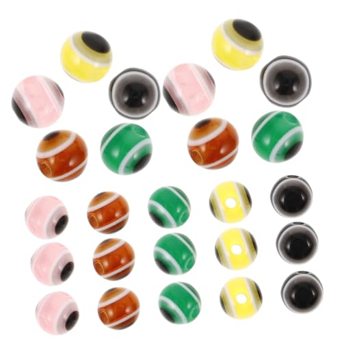 AKOOSY 500 Stück Perlen Für Schmuckhersteller Armbänder Große Charms Für Die Schmuckherstellung Bulk-anhänger Für Die Schmuckherstellung Gestreifte Harzperlen Colorful von AKOOSY