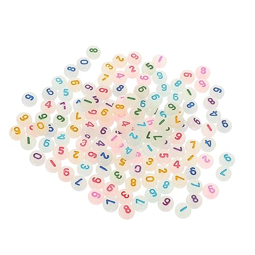 AKOOSY 500Stücke Leuchtende Acrylperlen für DIY Schmuck Nachtleuchtende Perlen für Armbänder und Bastelprojekte und Wohnkultur von AKOOSY