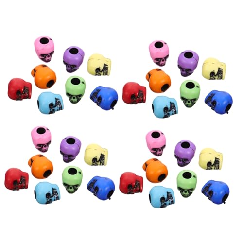 AKOOSY 50Stücke Acryl Skelettperlen für Schmuckherstellung Halloween DIY Bastelperlen für Armbänder und Dekoration Bunten Farben AKOOSY 50Stücke Acryl Skelettperlen für Schmuckherstellung Halloween DIY Bastelperlen für Armbänder und Dekoration Bunten Farben von AKOOSY