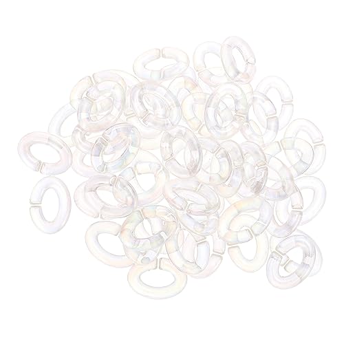AKOOSY 50Stücke Förmige Öffnungsringe Acryl für DIY Schmuckherstellung Langlebige Verbindungsringe für Armbänder und Ketten Leicht und Rostfrei für Projekte von AKOOSY