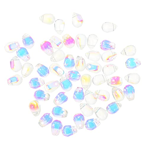 AKOOSY 50Stücke Wasserfall Glasperlen für DIY Schmuck Transparente Facettierte Perlen für Armbänder und Ohrringe Bastelprojekte und von AKOOSY