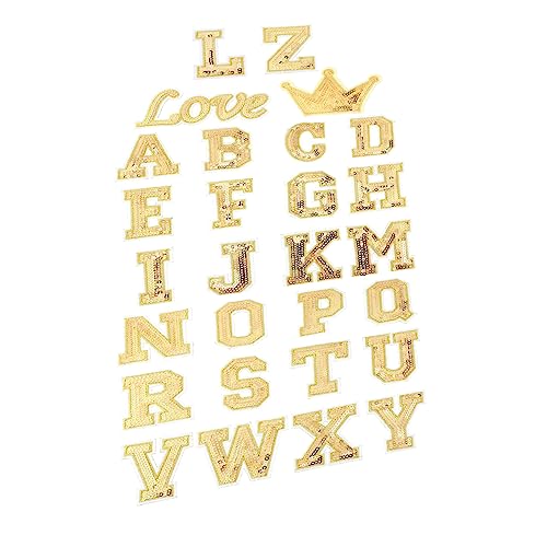 AKOOSY 56 Stück Alphabet-Patches Flecken Kleidung Stickerei klein Briefe stoffaufkleber für freundinen Dekorative Aufnäher Buchstaben Patches Craft-Patch Kleiderflicken Golden AKOOSY 56 Stück Alphabet-Patches Flecken Kleidung Stickerei klein Briefe stoffaufkleber für freundinen Dekorative Aufnäher Buchstaben Patches Craft-Patch Kleiderflicken Golden von AKOOSY