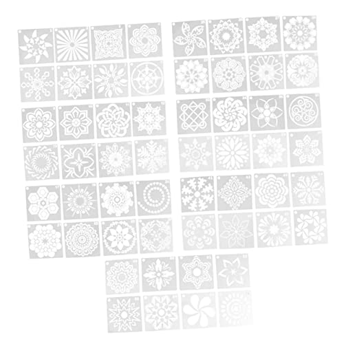 AKOOSY 56 Stück Schablonen Aushöhlen Diy Mandalasteine Mandala Malschablonen Mandala-malvorlage Für Malen Kunst Zeichenvorlagen Schablonen Zum Zeichnen Von Mode Weiß von AKOOSY