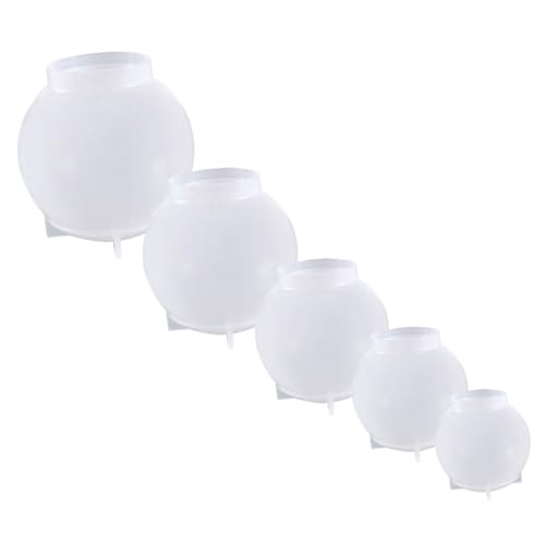 AKOOSY 5Stücke Teiliges DIY Silikonform für Kristallkugeln Runde Epoxidharz Gießformen für Schmuckherstellung und Heimdeko für Kreative AKOOSY 5Stücke Teiliges DIY Silikonform für Kristallkugeln Runde Epoxidharz Gießformen für Schmuckherstellung und Heimdeko für Kreative von AKOOSY