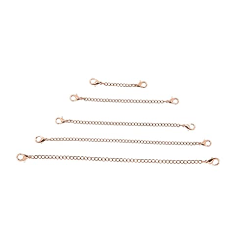 AKOOSY 5Stücke Verlängerungskette Teilig mit Karabinerhaken Schmuckzubehör Roségold für Armbänder Robust und Einfach zu Verbinden AKOOSY 5Stücke Verlängerungskette Teilig mit Karabinerhaken Schmuckzubehör Roségold für Armbänder Robust und Einfach zu Verbinden von AKOOSY