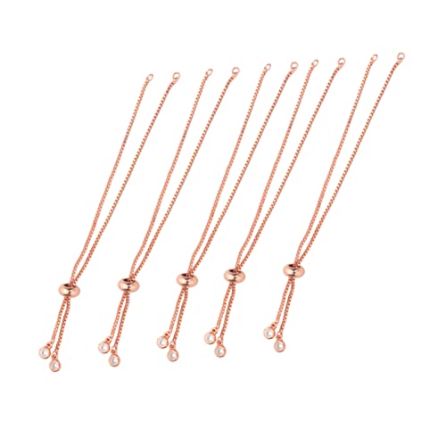 AKOOSY 5Stücke Verstellbare DIY Armbänder Teiliges Hand Kette für Schmuckherstellung Langlebige Kupferarmreifen Roségold für Designs Bequem und Anpassbar für AKOOSY 5Stücke Verstellbare DIY Armbänder Teiliges Hand Kette für Schmuckherstellung Langlebige Kupferarmreifen Roségold für Designs Bequem und Anpassbar für von AKOOSY