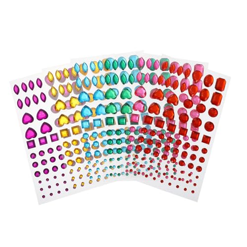 AKOOSY 6 Blätter Acryl Kristall Aufkleber Strasssteine Selbstklebend Schmuck Sticker für DIY Handwerk Nagelkunst Handyhüllen Haaraccessoires Dekoration AKOOSY 6 Blätter Acryl Kristall Aufkleber Strasssteine Selbstklebend Schmuck Sticker für DIY Handwerk Nagelkunst Handyhüllen Haaraccessoires Dekoration von AKOOSY