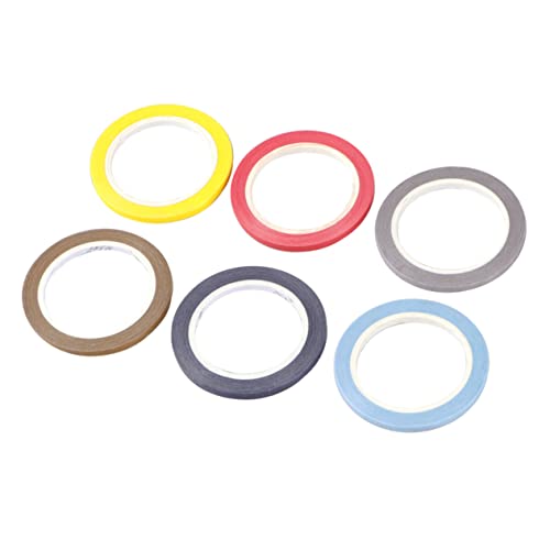 AKOOSY 6 Rollen Washi Tape Einfarbigem Design Klebeband für DIY Scrapbooking und Kreative Dekoration Vielseitig Einsetzbar für Kunst und Handwerk von AKOOSY