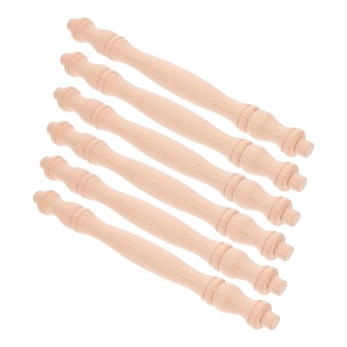 AKOOSY 6 Stück Holzspindeln Unbehandelte Baluster für DIY Holzhandwerk Möbelverzierung Treppengeländer und Dekoration Glatte Oberfläche zum Bemalen Kompakte für Wohn Büroräume AKOOSY 6 Stück Holzspindeln Unbehandelte Baluster für DIY Holzhandwerk Möbelverzierung Treppengeländer und Dekoration Glatte Oberfläche zum Bemalen Kompakte für Wohn Büroräume von AKOOSY