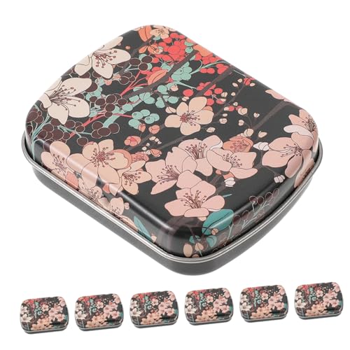 AKOOSY 6 Stück Kleine Metall aufbewahrungsbox mit Klappdeckel Tragbare Mini eisendose Robust und Leicht für Süßigkeiten USB sticks Schlüssel und Kleine Gegenstände Praktischer Organizer von AKOOSY
