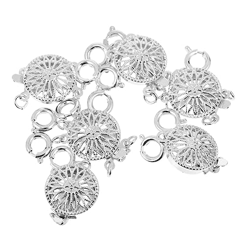 AKOOSY 6 Stück Metall Kettenverschlüsse für DIY Schmuck Mehrsträngige Halskette und Armband Verbindungen Silberne Schmuckverschlüsse für Kreative Bastelprojekte von AKOOSY