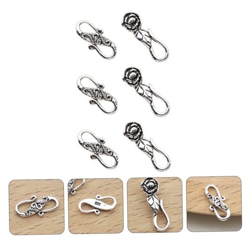 AKOOSY 6 Stück Sterlingsilber S verschluss für DIY Schmuckherstellung Langlebiger Sicherer Armbandverschluss Geeignet für Perlenarmbänder und Reparaturen AKOOSY 6 Stück Sterlingsilber S verschluss für DIY Schmuckherstellung Langlebiger Sicherer Armbandverschluss Geeignet für Perlenarmbänder und Reparaturen von AKOOSY