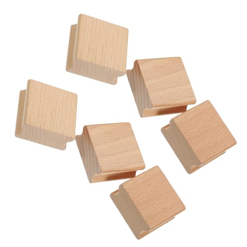 AKOOSY 6 Stück Teiliges Blanko Buchenholz Stempel mit Rillen Präzise Schnitzwerkzeuge für DIY Handwerk Quadratische Holzstempel zum Gravieren und Individuellen Musterdesigns Langlebig von AKOOSY