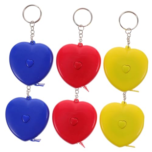 AKOOSY 6 Stück Teiliges Herzförmiges Maßband Weiches Maßband Mit Einziehfunktion Für Körpermaße Kleidung Nähen Portable Körpermessband AKOOSY 6 Stück Teiliges Herzförmiges Maßband Weiches Maßband Mit Einziehfunktion Für Körpermaße Kleidung Nähen Portable Körpermessband von AKOOSY