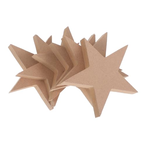 AKOOSY 6 Stück Teiliges MDF Holzsterne zum Basteln Naturbelassene Unlackierte Stern Dekoration für DIY Langlebig und Sicher für Weihnachts Hochzeits und Partydeko Vielseitig Einsetzbar von AKOOSY