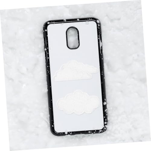 AKOOSY 6 Stück Teiliges Selbstklebende Wolken Patches Bestickte Aufnäher für Kleidung Jeans und DIY Bastelprojekte Vielseitige Dekoration und Reparatur für Jacken Shirts und Taschen von AKOOSY