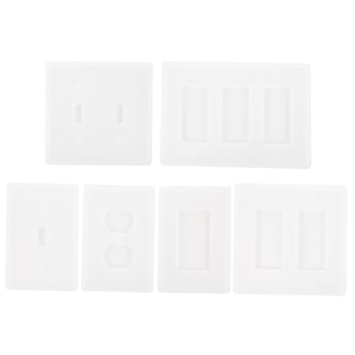 AKOOSY 6 Stück Teiliges Silikon Formset für DIY Epoxidharz Gießen Kristallharz Casting Mold mit Multi Steckdosen Tasten Design für Kreative Bastelprojekte und Individuelle Dekorationen von AKOOSY
