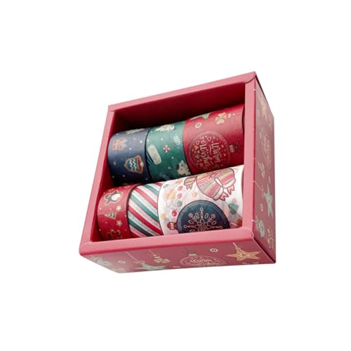 AKOOSY 6 Stück Weihnachtliches Washi Tape Dekorative Japanische Papier Klebebänder Festliche DIY Klebestreifen für Geschenkverpackung Scrapbooking Basteln Wiederablösbar ohne AKOOSY 6 Stück Weihnachtliches Washi Tape Dekorative Japanische Papier Klebebänder Festliche DIY Klebestreifen für Geschenkverpackung Scrapbooking Basteln Wiederablösbar ohne von AKOOSY