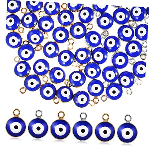 AKOOSY 60 Stück Blaue Evil Eye Perlen Gold Silber Schmuckperlen für Armband Halskette DIY Schmuckherstellung Langlebig Dekorativ mit Praktischem Lochdesign für Einfache Verarbeitung AKOOSY 60 Stück Blaue Evil Eye Perlen Gold Silber Schmuckperlen für Armband Halskette DIY Schmuckherstellung Langlebig Dekorativ mit Praktischem Lochdesign für Einfache Verarbeitung von AKOOSY