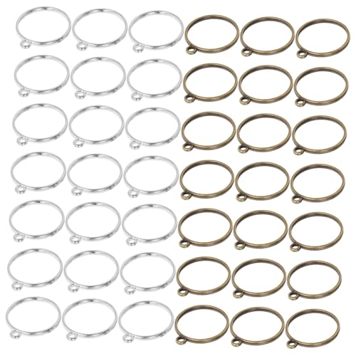 AKOOSY 60 Stück Offene Runde Lünette Anhänger aus Legierung Hohle Rahmen für Epoxidharz Schmuck DIY Vielseitige Cabochon Fassung für Halsketten Ohrringe Armbänder Kreative Bastelideen AKOOSY 60 Stück Offene Runde Lünette Anhänger aus Legierung Hohle Rahmen für Epoxidharz Schmuck DIY Vielseitige Cabochon Fassung für Halsketten Ohrringe Armbänder Kreative Bastelideen von AKOOSY